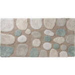 Tapis de bain d�co en coton tuft� galet 50x80cm