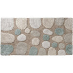 Tapis de bain déco galet en coton tufté 60x120cm Tapis de bain déco galet en coton tufté 60x120cm