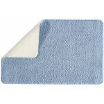 Tapis de bain uni en polyester indigo 50x80cm Tapis de bain uni en polyester indigo 50x80cm