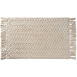 Tapis de bain d�co � franges en coton 50x80cm