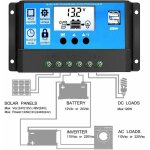 L&h - cfcahl - 20a contr�leur de charge solaire 12v / 24v contr�leur de charge solaire r�gulateur double ...