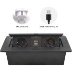 L&h - cfcahl - prise de courant encastre, bloc multiprise escamotable pour encastrer au bureau bloc ...