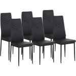 Lot de 6 chaises de salle � manger avec accoudoirs, pieds en m�tal, chaise moderne, si�ge rembourr�, ...