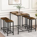 H. j wedoo table � manger et chaises avec 4 chaises, comptoir de cuisine, comptoir de salon, structure ...