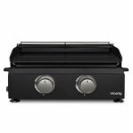 H. koenig plx1022 - plancha 2 br�leurs u noire fonte �maill�e