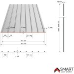 Bravo the smart solution - tle bac acier - toiture - couverture - plaque h12 coloris rouge oxyde ral ...