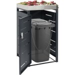 Mendler - habillage pour 1 conteneur  dchets hwc - h40b - abri pour conteneurs  dchets - bac  plantes ...