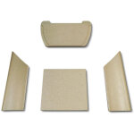 Kaminxpert - habillage de foyer pour poles  chemine 655 de contura - vermiculite - 4 pices
