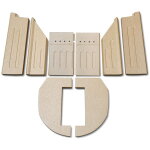 Kaminxpert - habillage de foyer pour po�les � chemin�e 9. 1 de aduro - vermiculite - 8 pi�ces