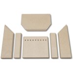 Kaminxpert - habillage de foyer pour poles  chemine adelaide de fireplace - vermiculite - 6 pices ...