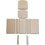 Habillage de foyer pour po�les � chemin�e hamburg de thermia - vermiculite - 9 pi�ces