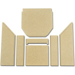 Kaminxpert - habillage de foyer pour poles  chemine zanzibar de fireplace - vermiculite - 7 pices ...