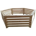 Habrita foresta - habillage hab 2722 bn bois hexagonal pour spas et piscines gonflables 2, 77x2, 21x0, ...