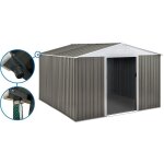 Habitat et jardin - abri jardin m�tal 'dallas' - 15, 16 m� avec goutti�re - taupe