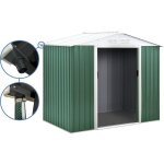 Habitat et jardin - abri de jardin m�tal - 'rosas ' - 4, 07 m� avec goutti�re - vert