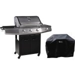 Habitat et jardin - barbecue gaz avec led 'bingo 4' - 4 brleurs dont 1 latral - 14kw + housse protection ...