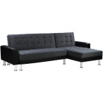 Habitat et jardin - canap d'angle convertible et rversible 'theo' - 4 places - noir / gris