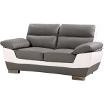 Habitat et jardin - canap� fixe en cuir reconstitu� et pvc ' dallas' - 169 x 88 x 90 cm - 2 places - ...