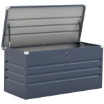 Coffre de jardin mtal  store  - 680 l - 165 x 69 x 60 cm - gris