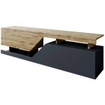 Mobilier1 - meuble tv comfivo daldune 100, anthracite + ch�ne wotan, le nombre de portes: 0, nombre de ...