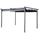 Habitat et jardin - pergola avec toit r�tractable - 3 x 4 m - gris