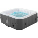 Spa gonflable  riviera  en pvc - 6 places - gris / blanc