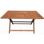 Habitat et jardin - table pliante bois exotique 'hong kong' - maple - 135 x 80 cm - marron clair