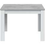 Habitdesign - table d'appoint cloe pour cuisine ou salon en artik blanc et ciment au design moderne 78x109x67 ...