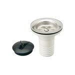 Soupape de vidange siphon flexible � 30mm ? plastique et inox ? vis de fixation incluse ? finition esth�tique ...