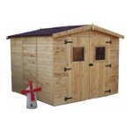 Habrita - abri en panneaux 16 mm avec plancher surface extrieure 7, 20 m2 - ed2424. 01
