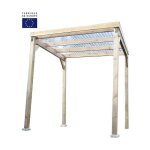Foresta - habrita - carport autoclav toit plat conomique avec couverture surface 4 m2 - car2020ta