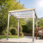 Foresta - habrita - carport autoclav toit plat conomique avec couverture surface 4 m2 - car2020ta