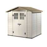 Habrita foresta - abri de jardin mural beige en pvc 3, 98m2 22mm - evo200