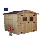 Habrita - abri en panneaux 16 mm avec plancher surface extrieure 7, 20 m2 - ed2424. 01