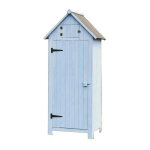 Foresta - habrita armoire de rangement 0, 41 m� ? bois lasur� bleu ? toit bitum�