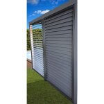 Habrita - ventelles aluminium mobiles foresta per bi v30 pour ct 3m gris pour pergola bioclimatique ...