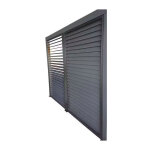 Habrita - ventelles aluminium mobiles foresta per bi v30 pour côté 3m gris pour pergola bioclimatique ... Habrita - ventelles aluminium mobiles foresta per bi v30 pour côté 3m gris pour pergola bioclimatique ...