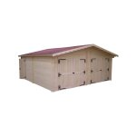 Habrita - garage dble en bois vendme 34. 57 m madriers de 60 mm