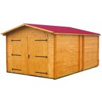 Habrita - garage dorna double pente 20, 97 m ? pica massif 28 mm ? plaques ondules bitumes ? sans ...