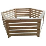 Habrita habillage bois hexagonal - 2, 35 x 1, 84 x 0, 71 m - spas et piscines