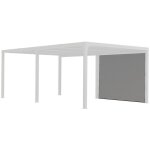 Habrita - rideau pour 1 / 2 c�t� 5, 98 m pour pergola bioclimatique per 3660 bi - couleur gris