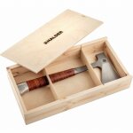 Hachette, avec poign�e en cuir, avec ceinture � poche en cuir de qualit� prot�geant les lames dans un ...