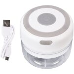 Hachoir �lectrique mini portable 100ml - broyeur rapide et durable pour cuisine blanc