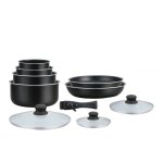 Batterie de cuisine revêtement pierre avec manche amovible 10 pieces noir herzberg ha04630 - blk - noir ... Batterie de cuisine revêtement pierre avec manche amovible 10 pieces noir herzberg ha04630 - blk - noir ...