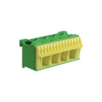 Bornier de terre sans vis 14x4 mm² + 4x25 mm² hager kn18e Bornier de terre sans vis 14x4 mm² + 4x25 mm² hager kn18e