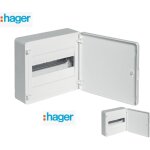 Coffret �lectrique apparent 12 modules 1 rang�e + porte pleine blanc hager vs112p