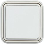 Cubyko interrupteur va - et - vient encastr� � griffes blanc ip55 hager wne001bg