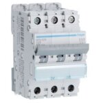 Hager - disjoncteur 3p 6 - 10ka courbe c - 25a 3 modules nfn325