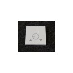 Double enjoliveur blanc pure 1 poste 2 modules avec flches pour poussoir volet roulant srie gallery ...