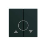 Enjoliveur bouton - poussoir volet roulant hager gallery noir